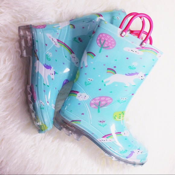 light up rain boots unicorn